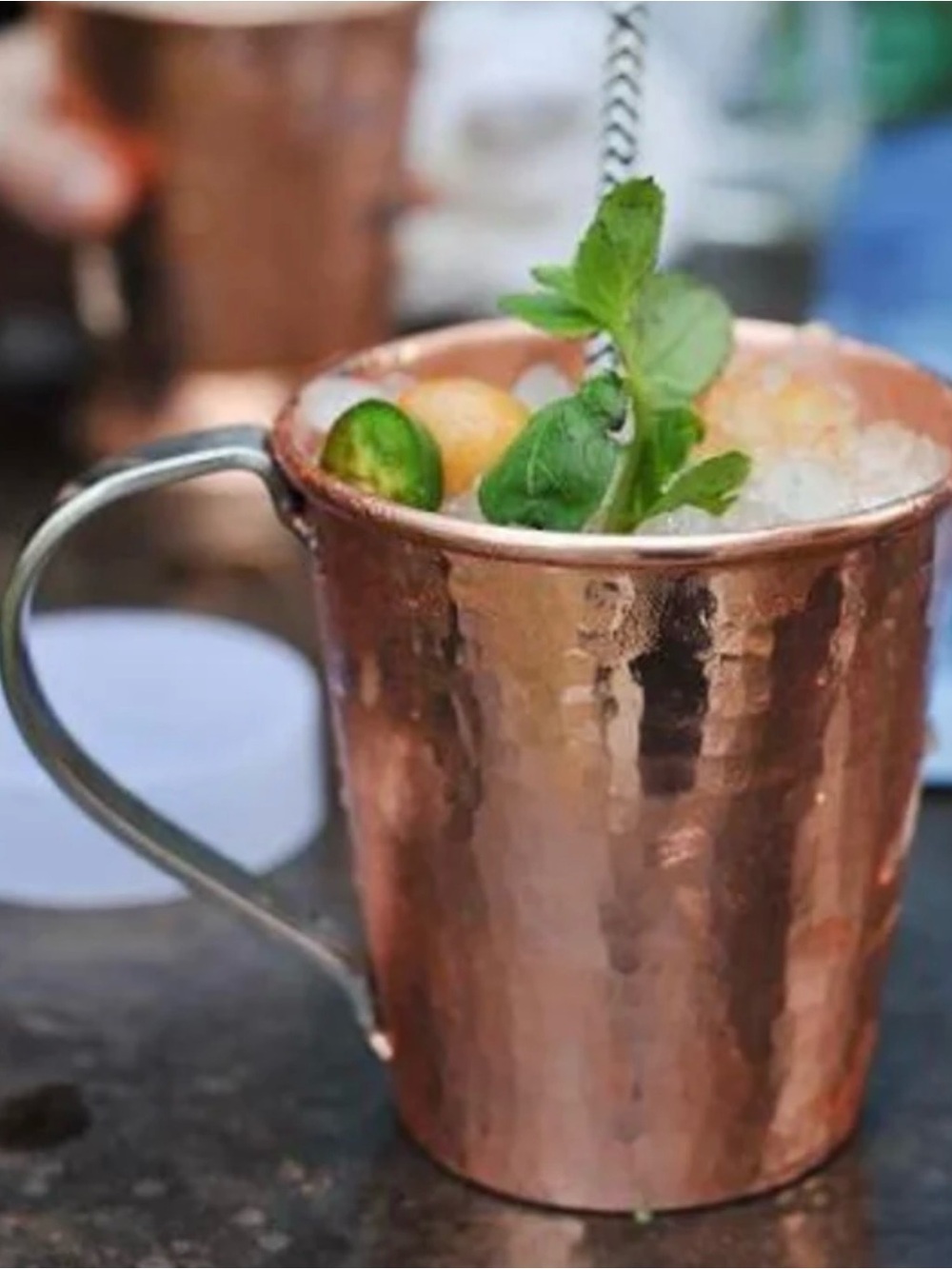 Sertodo Dignidad Hammered Copper Moscow Mule Mug with Stainless Steel Handle